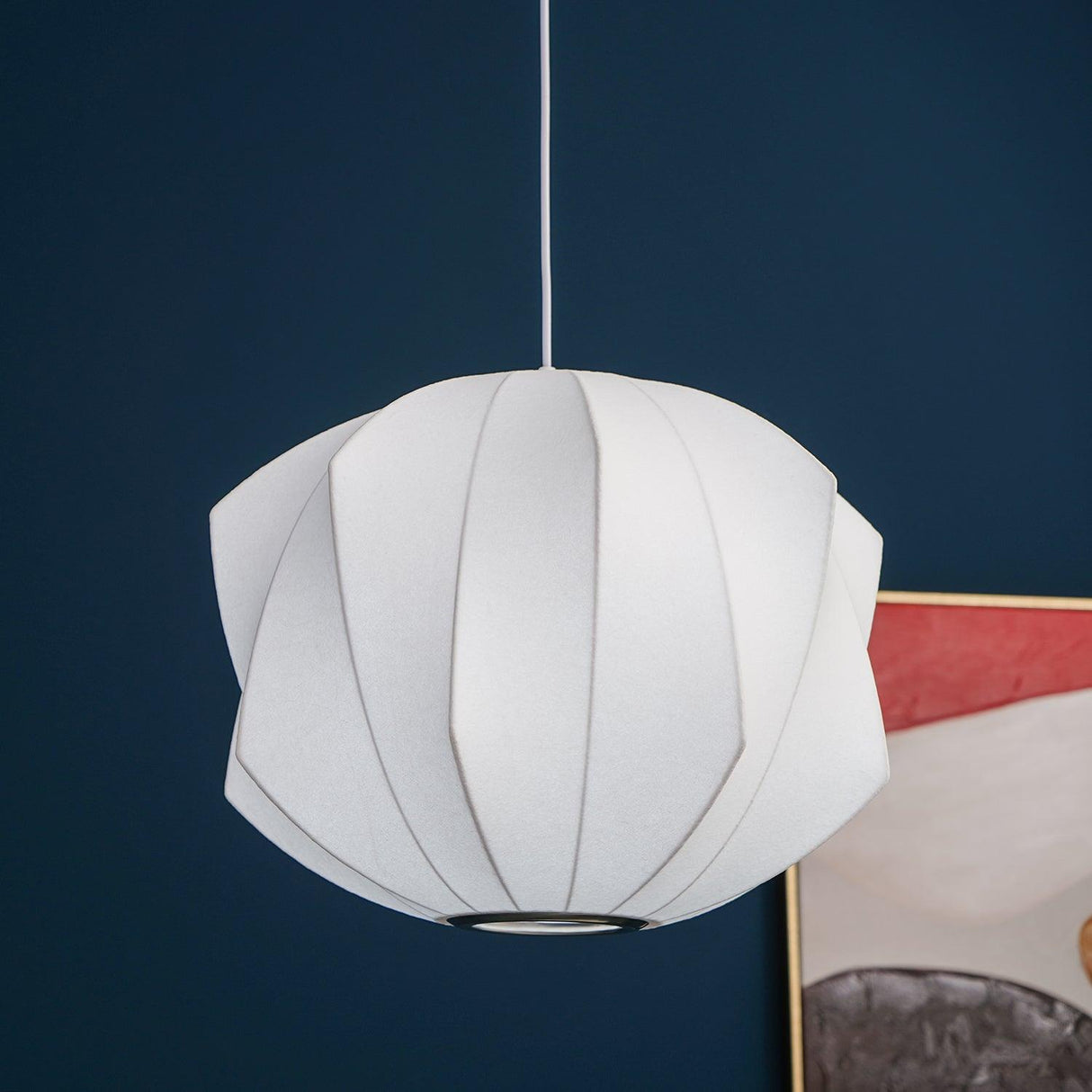 Modern Pendant Light White Silk Spherical Shade - Product detail 4