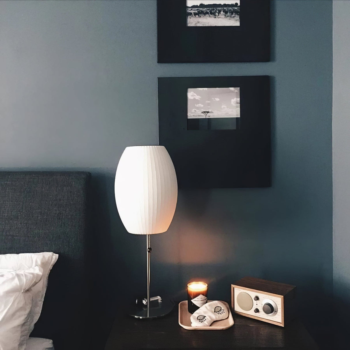 Modern Table Lamp White Bubble Shade Design - Product detail 18