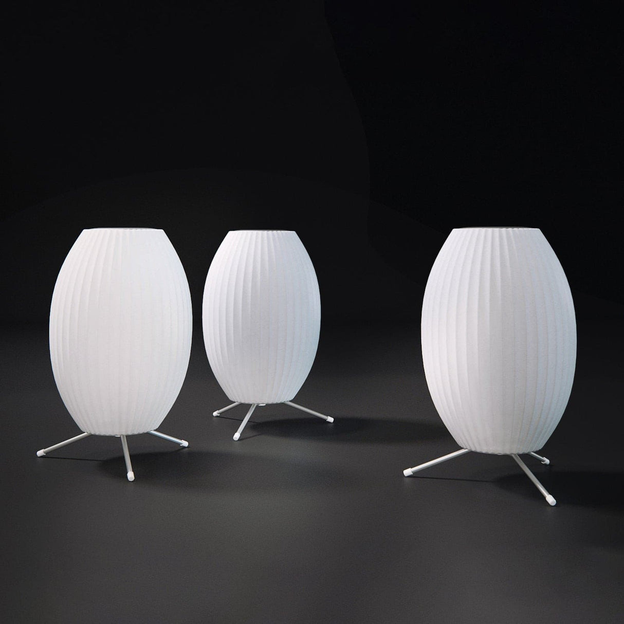 Modern Table Lamp White Sculptural Tripod Design - Product detail 9