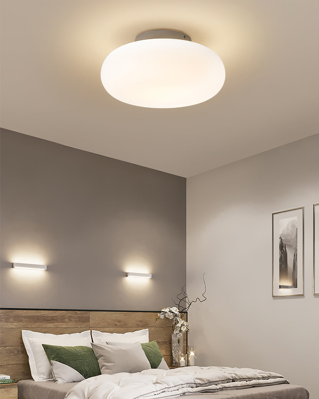 Modern LED Ceiling Light White Oval Minimalist Design - Product detail 7