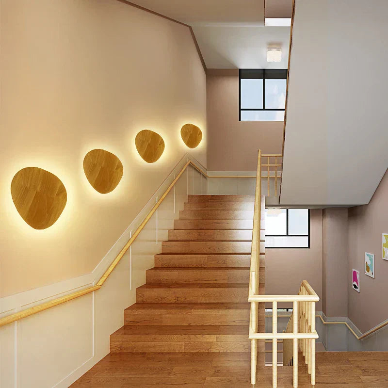 Scandinavian Wall Sconce Natural Wood LED Design - Product showcase