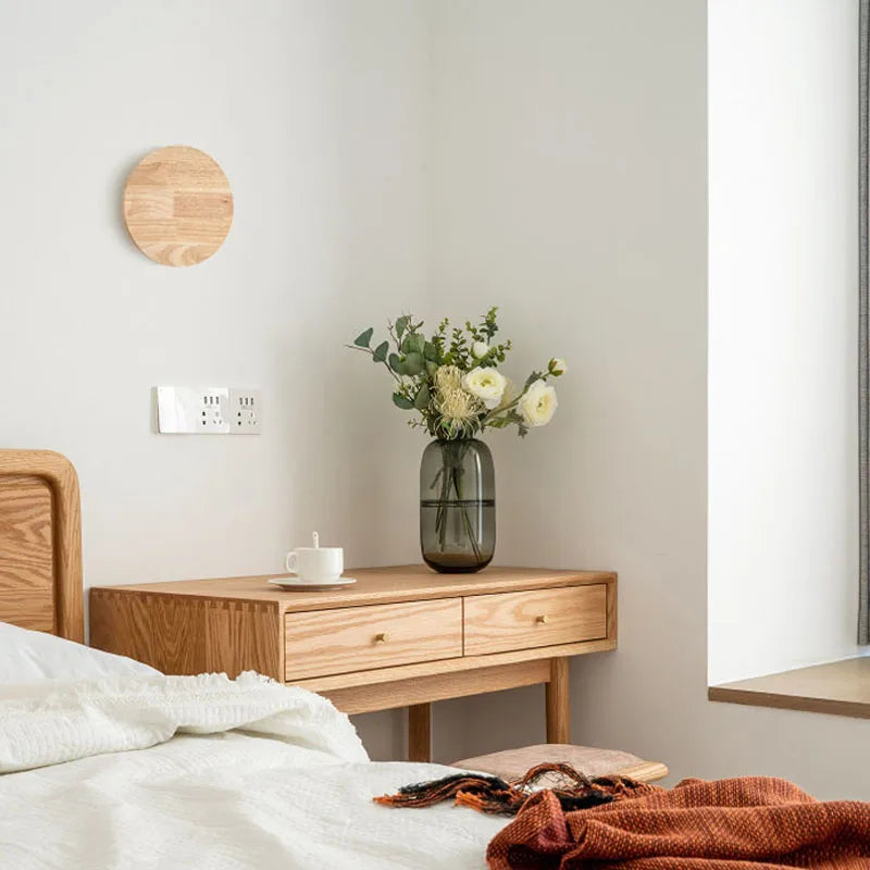 Scandinavian Wall Sconce Natural Wood LED Design - Product example