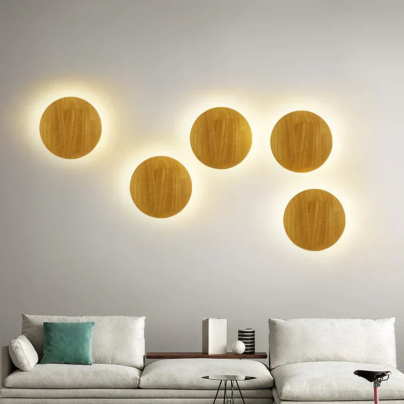 Scandinavian Wall Sconce Natural Wood LED Design - Product detail 4