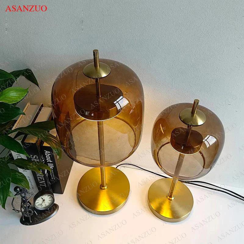 Modern Glass Table Lamp Clear Dome LED Design - Product detail 4