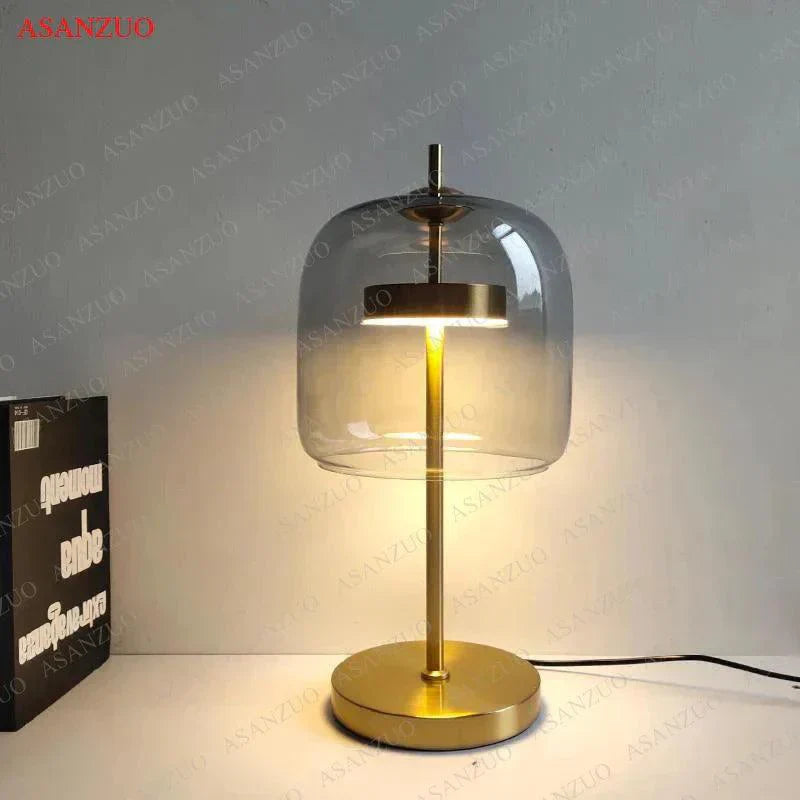 Modern Glass Table Lamp Clear Dome LED Design - Product detail 8