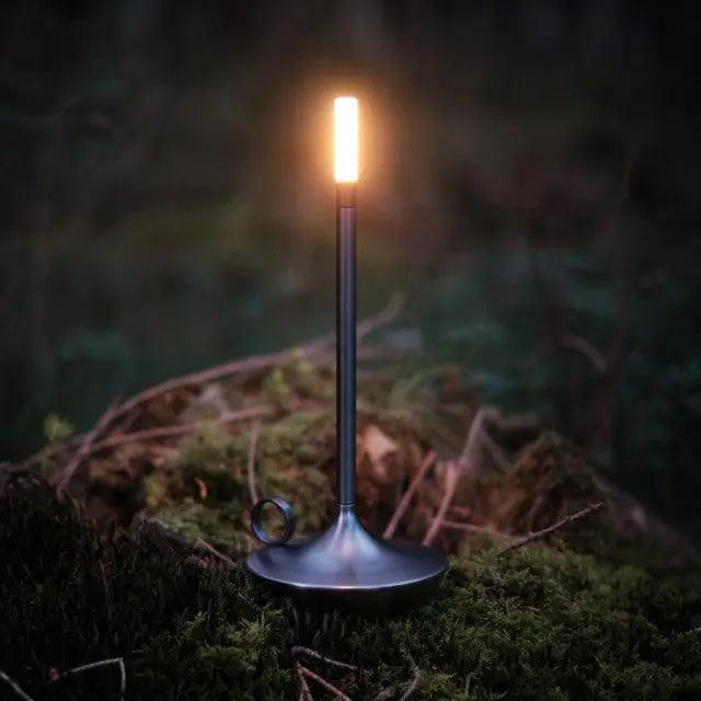 Nordic LED Candle Holder Brushed Aluminum Dimmable Design - Product example