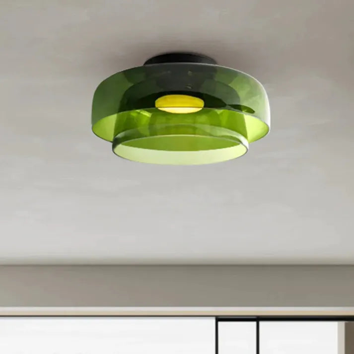 Modern Glass Ceiling Light  Layered Smoke Shade Design - Product detail 28