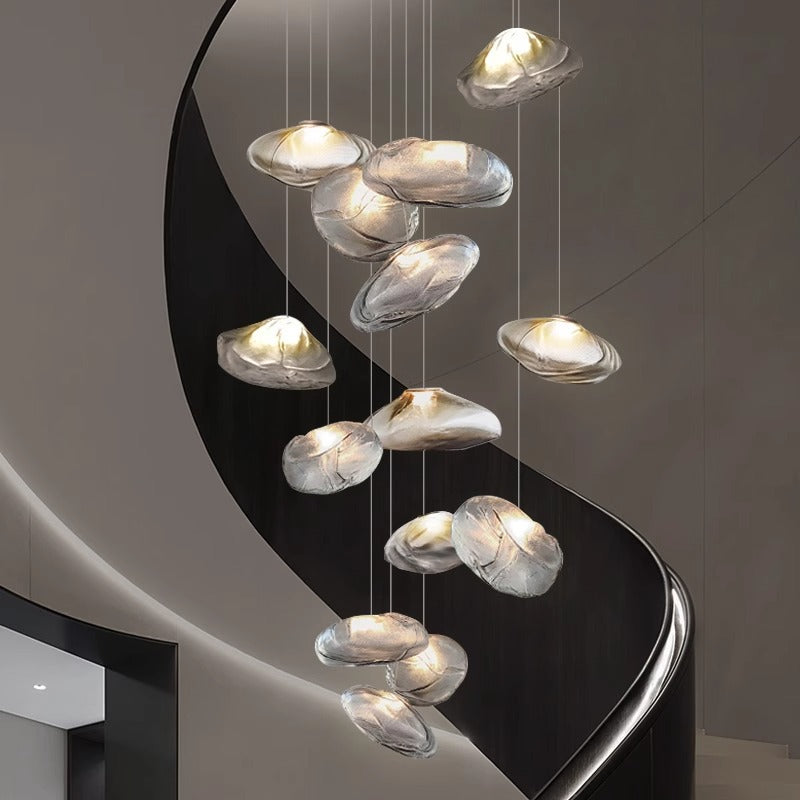 Modern Glass Chandelier Floating Petal Design - Product detail 5