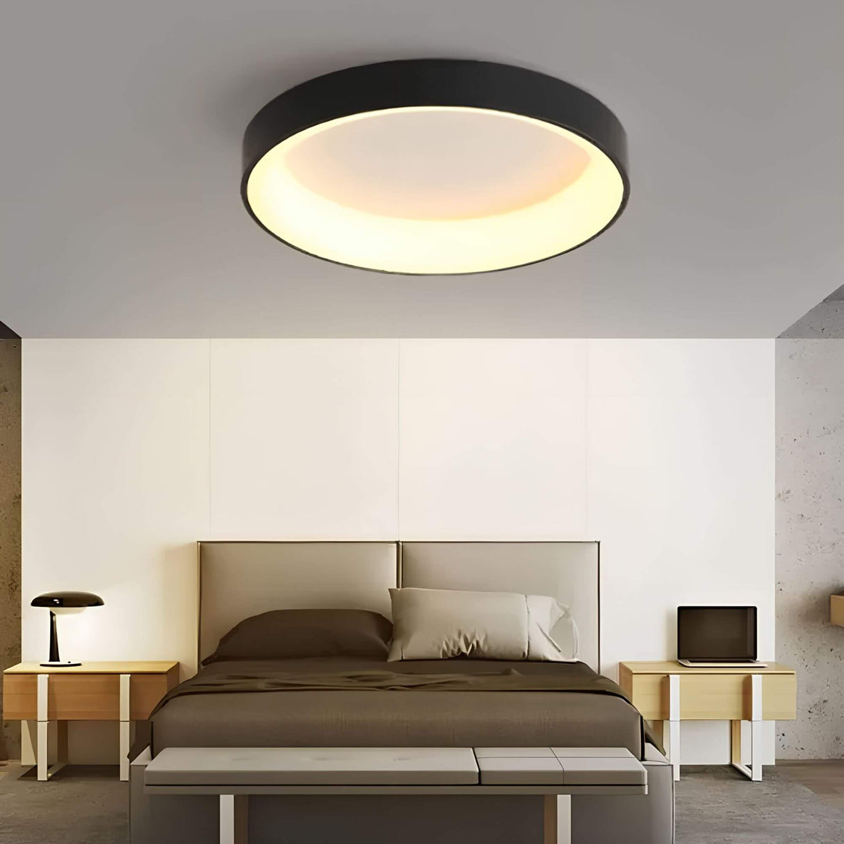 Modern LED Ceiling Light Round Minimalist White Design - Detailed view