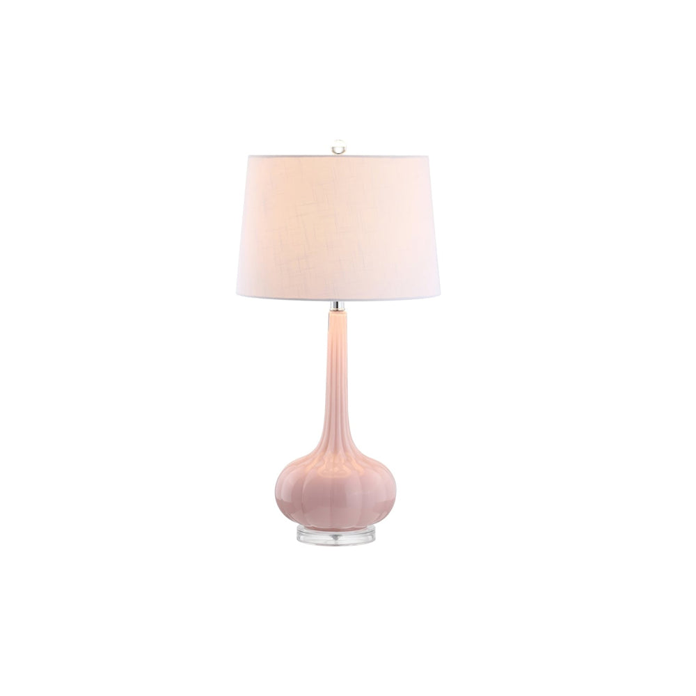 Modern Ceramic Table Lamp Blush Pink Base with White Shade - Product detail 22