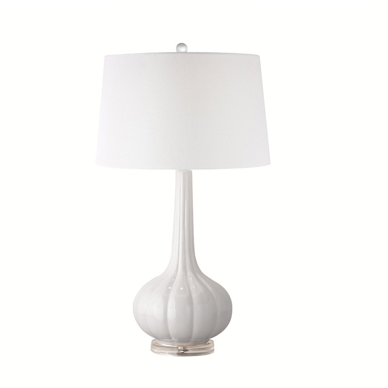 Modern Ceramic Table Lamp Blush Pink Base with White Shade - Product detail 24