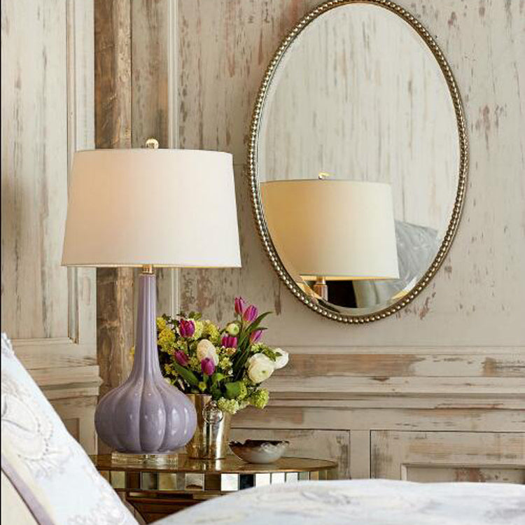 Modern Ceramic Table Lamp Blush Pink Base with White Shade - Product detail 18