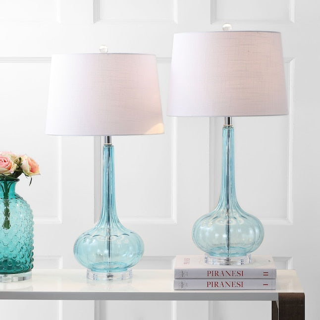 Modern Ceramic Table Lamp Blush Pink Base with White Shade - Product detail 4