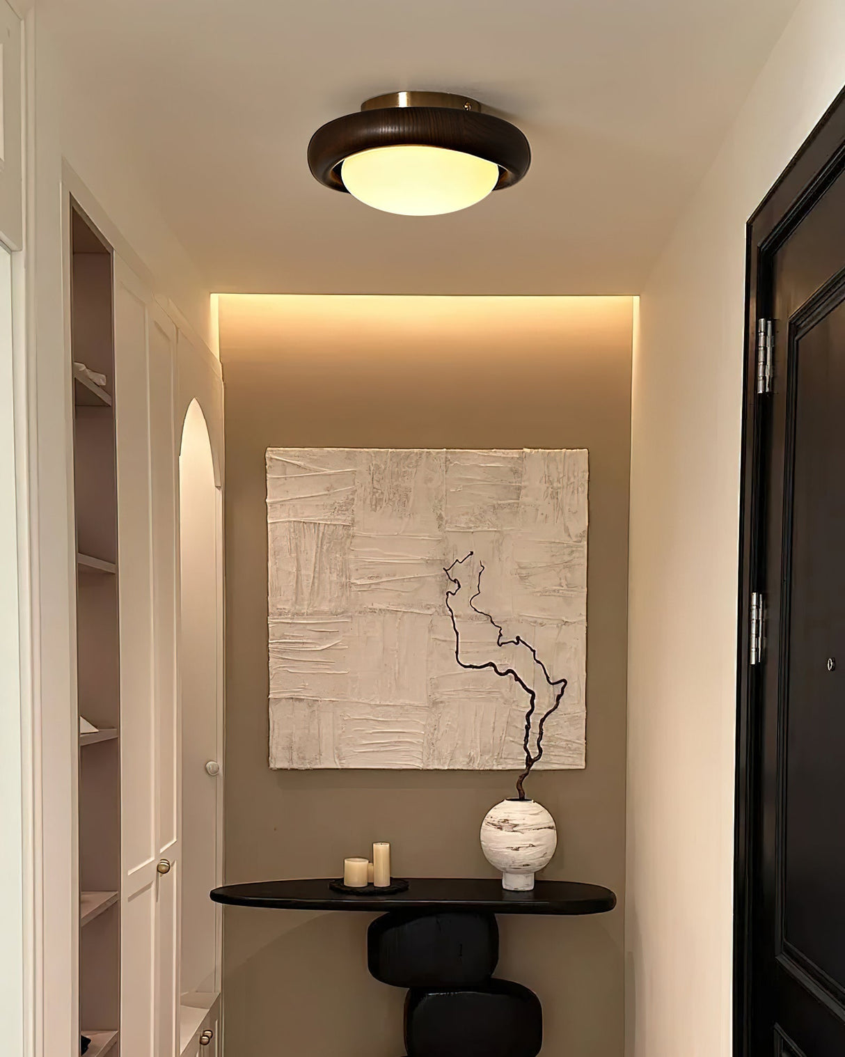 Modern Wooden Ceiling Light Minimalist Globe Design - Product detail 9