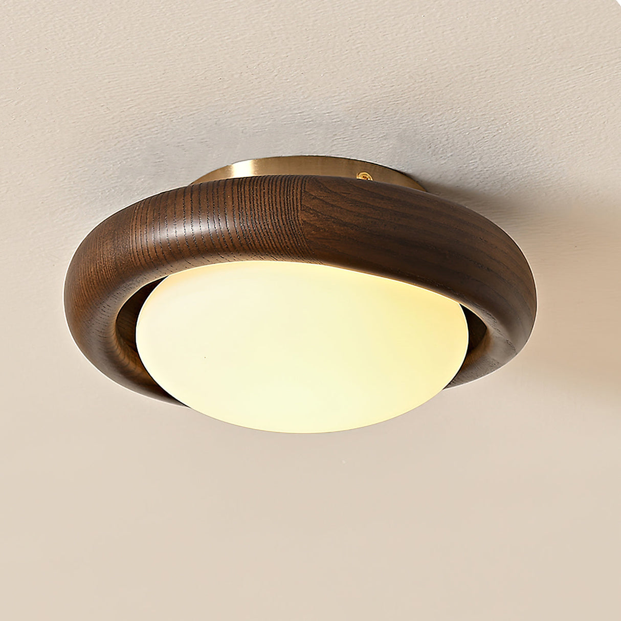 Modern Wooden Ceiling Light Minimalist Globe Design - Product detail 10