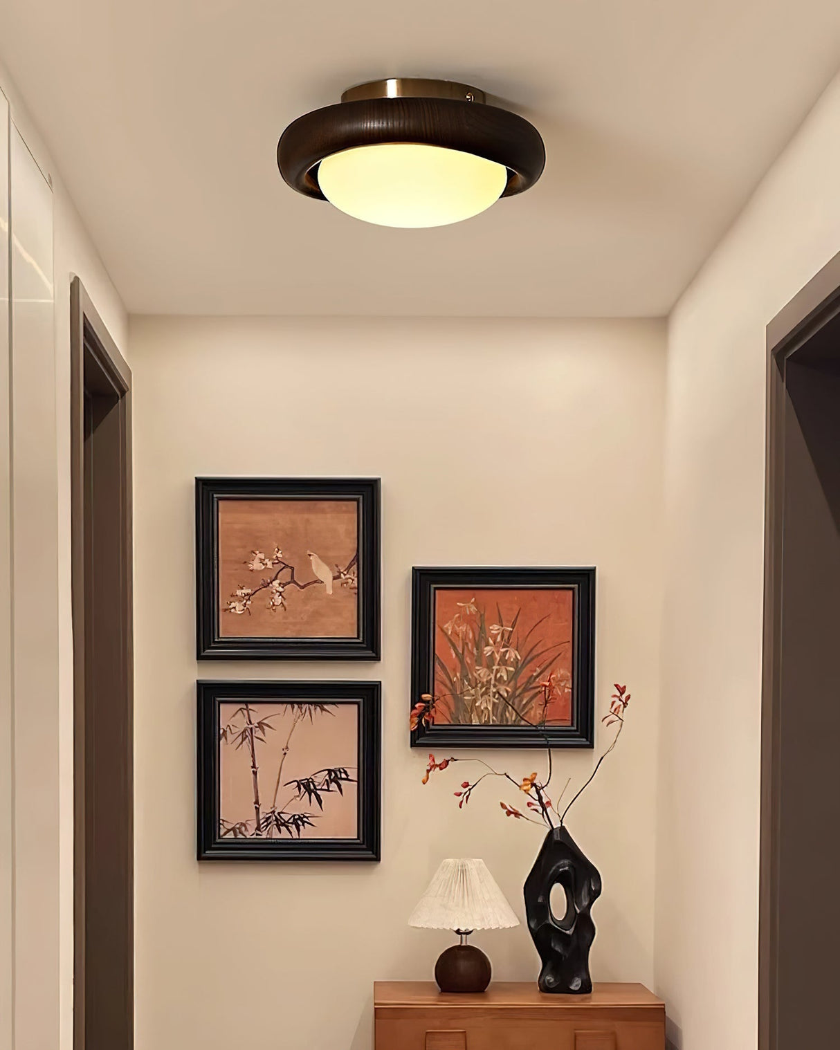 Modern Wooden Ceiling Light Minimalist Globe Design - Product detail 7