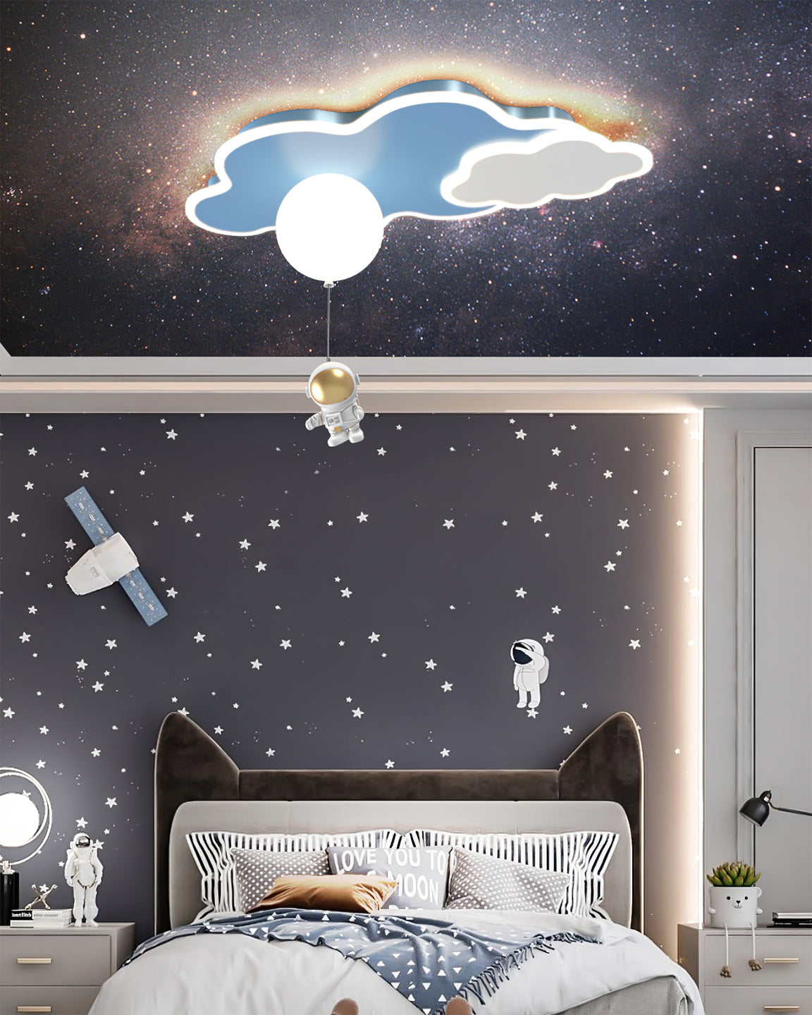Cloud Ceiling Light Astronaut Balloon Design - Product example