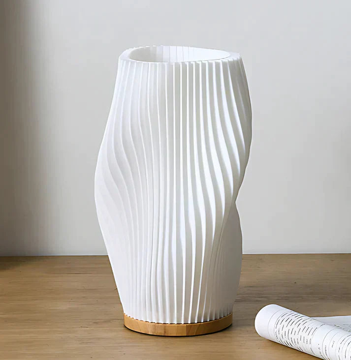 Modern Wave Table Lamp Pleated Shade Design - Product detail 18