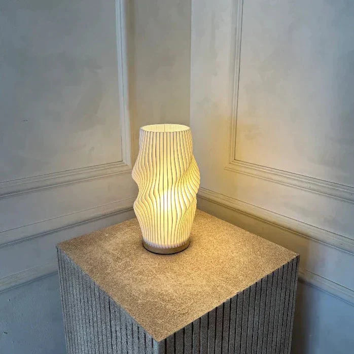 Modern Wave Table Lamp Pleated Shade Design - Product detail 7