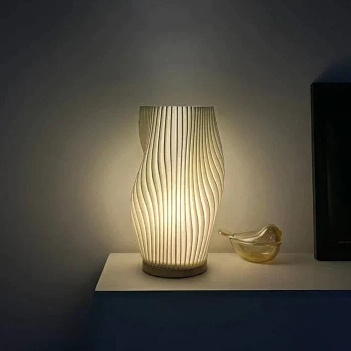 Modern Wave Table Lamp Pleated Shade Design - Product detail 11