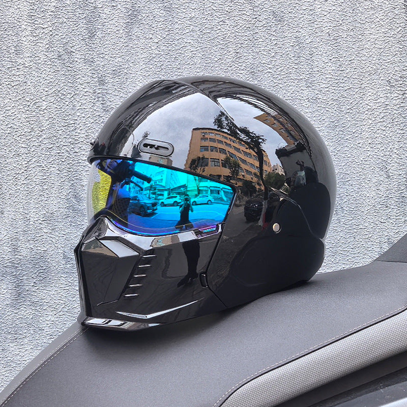 Full Face Motorcycle Helmet Matte Black Racing Design - Product detail 5