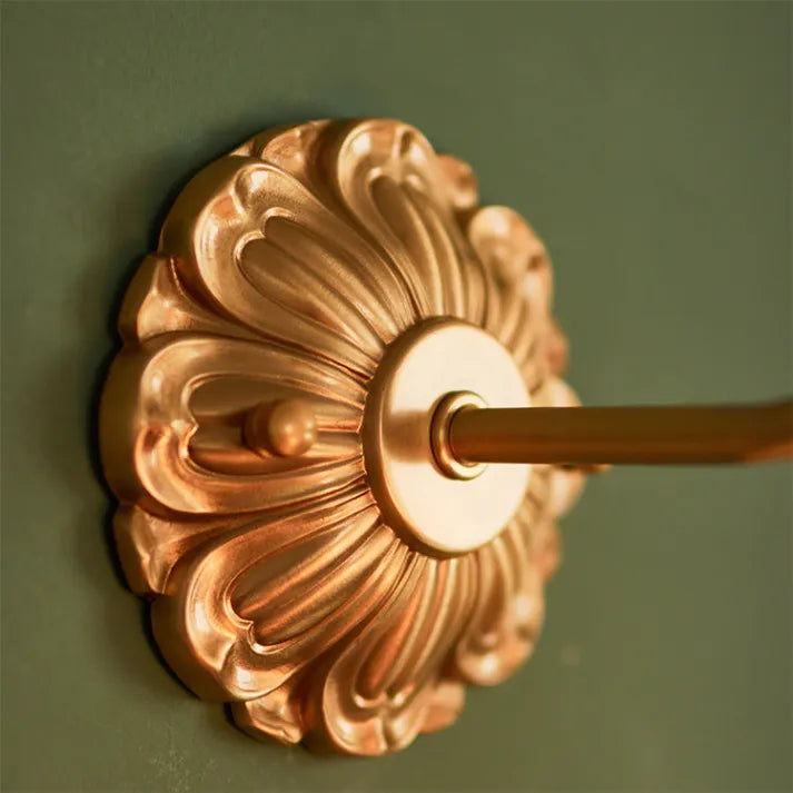 Vintage Flower Wall Light Copper Base Glass Petal Design - Product detail 12