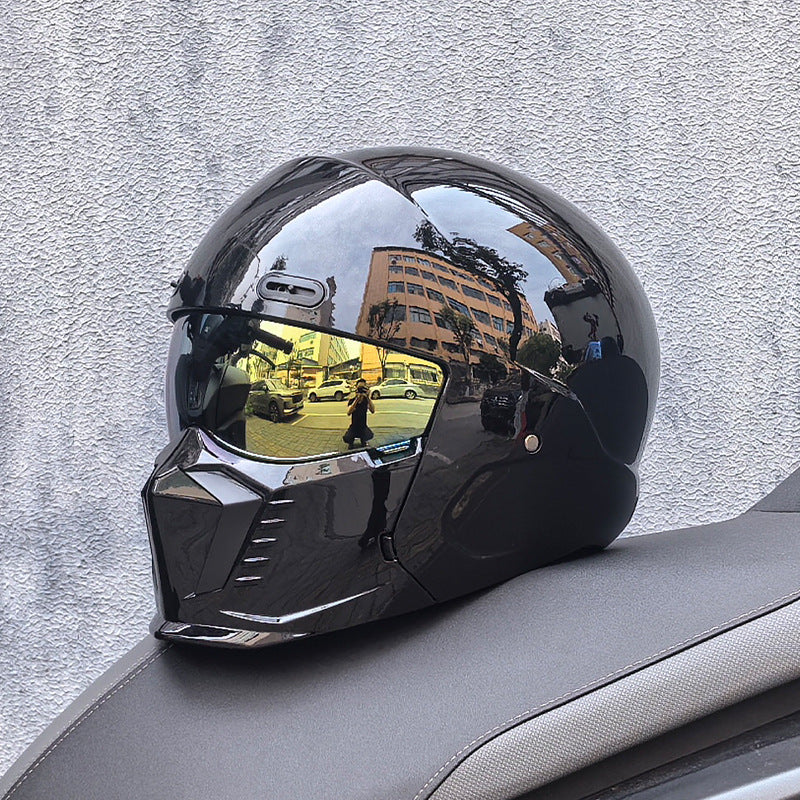 Full Face Motorcycle Helmet Matte Black Racing Design - Product detail 4