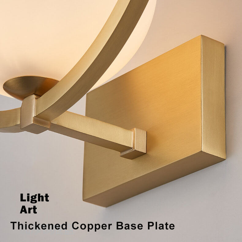 Modern Glass Wall Lamp Circular Globe Design - Product detail 6