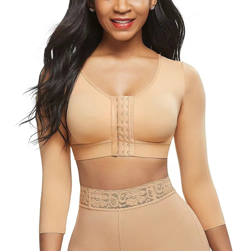 Compression Crop Top Shapewear Mid Sleeve Support Design - Product example