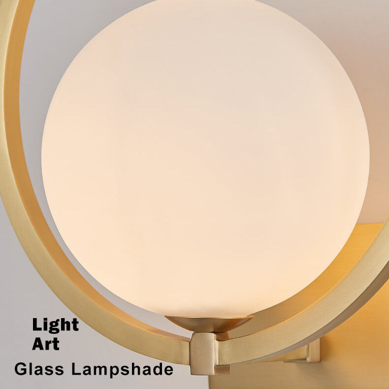 Modern Glass Wall Lamp Circular Globe Design - Product detail 7