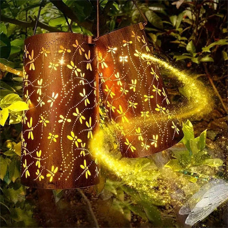 Solar Garden Lantern  Dragonfly Pattern Light Projector - Product detail 6
