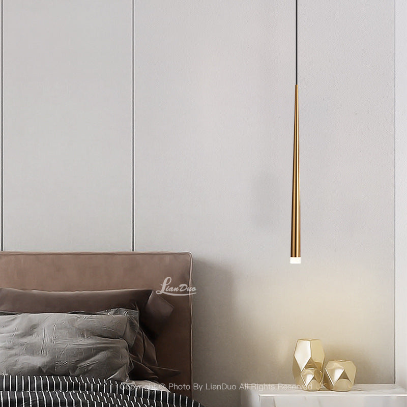 Modern LED Pendant Light Slim Black Adjustable Suspension - Product detail 6