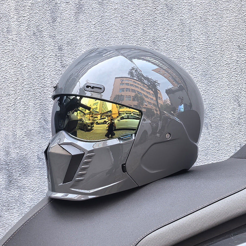 Full Face Motorcycle Helmet Matte Black Racing Design - Product detail 7