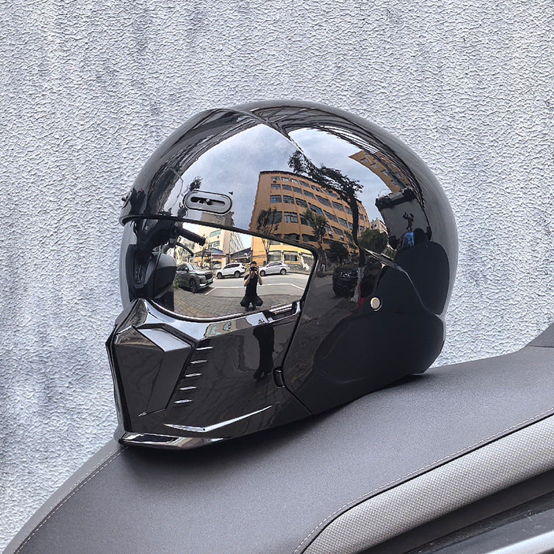 Full Face Motorcycle Helmet Matte Black Racing Design - Product detail 6
