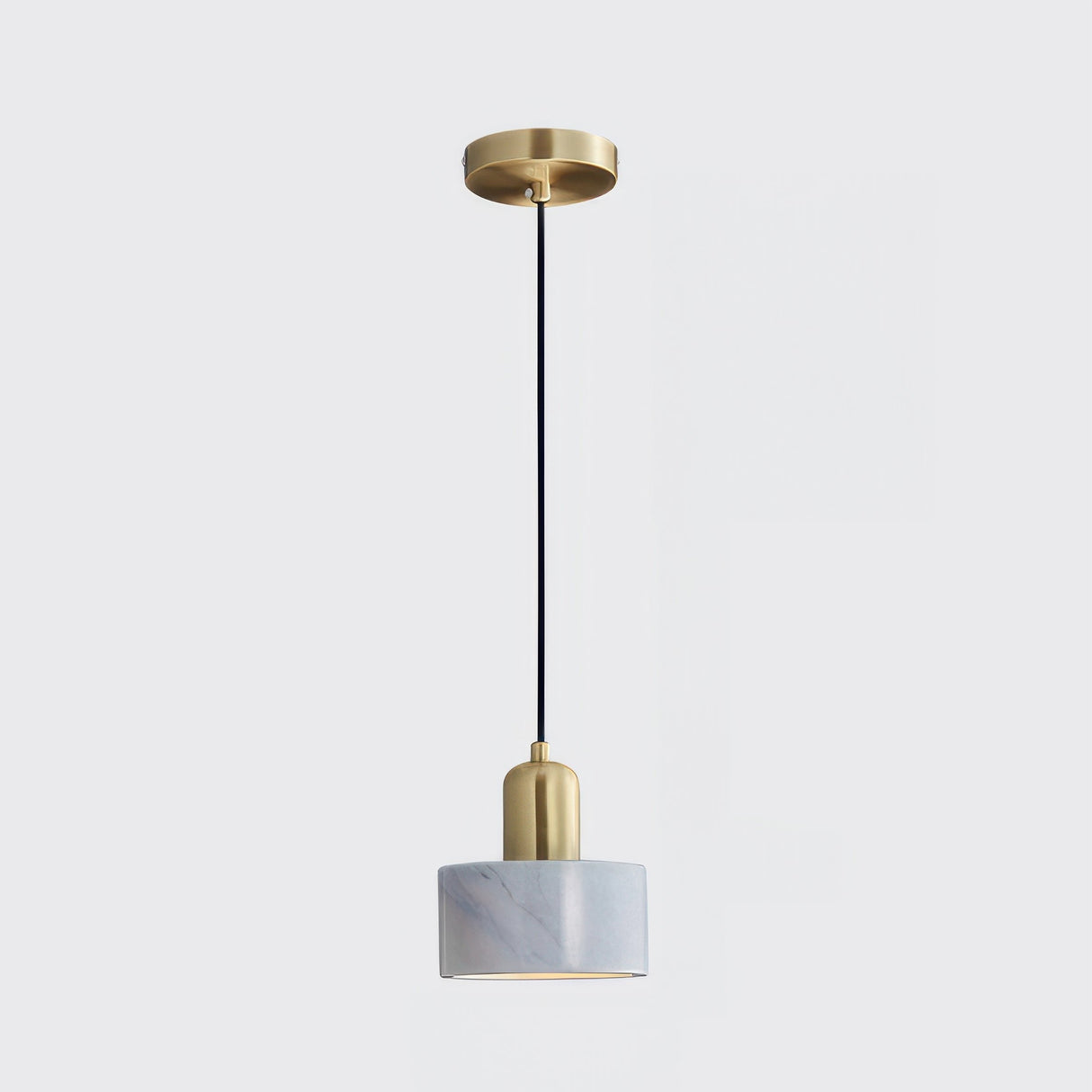 Modern Japanese Pendant Light Brass Black Cylinder Design - Product detail 14