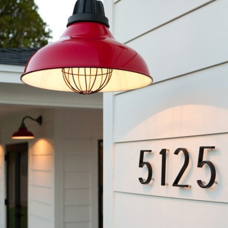 Modern House Numbers Matte Black Metal Finish - Product showcase