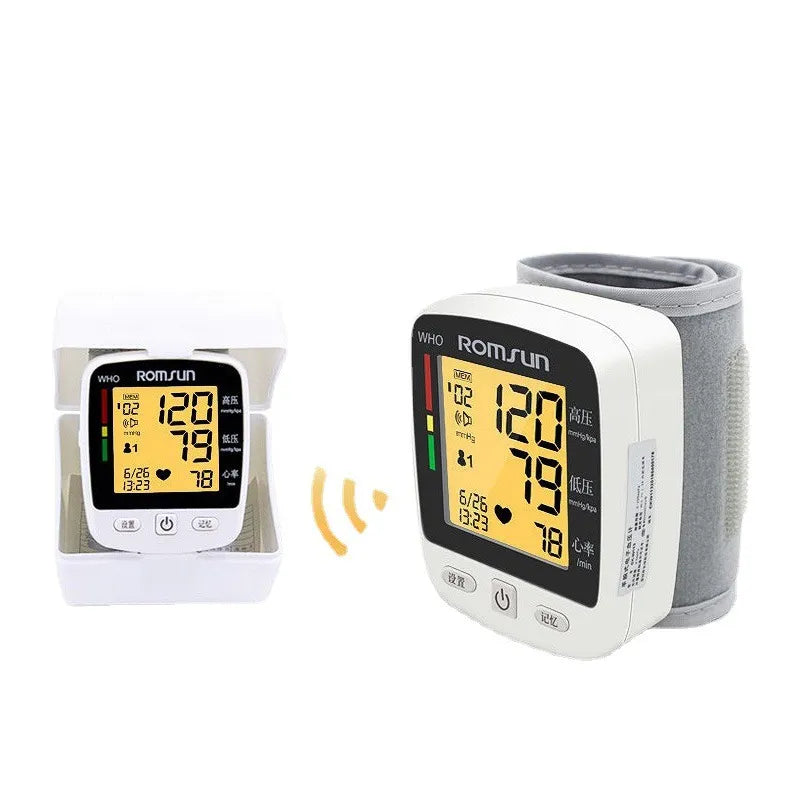 Digital Wrist Blood Pressure Monitor  LCD Display With Voice Reading - Product showcase