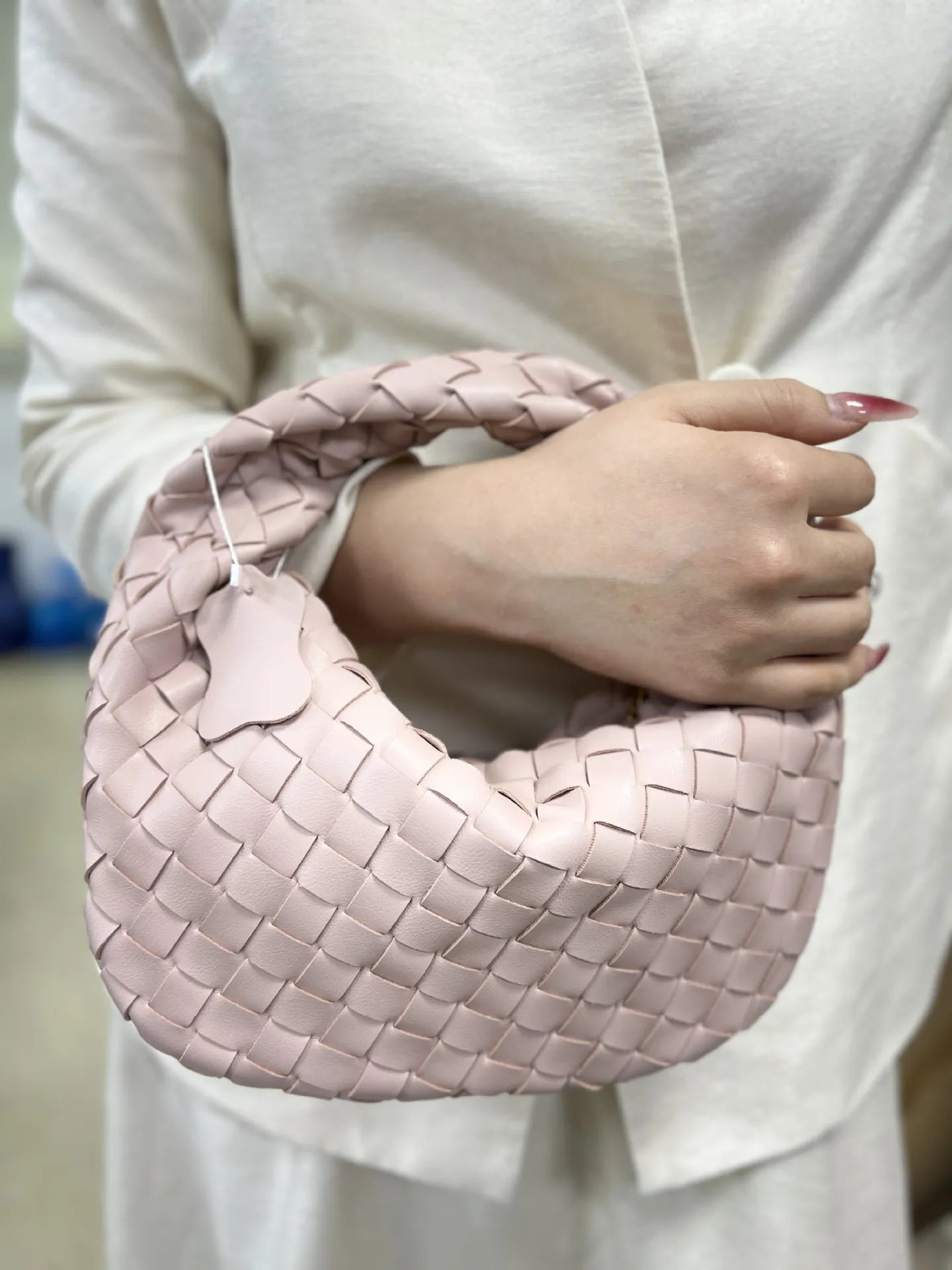 Woven Leather Hobo Bag  Intrecciato Pattern Design - Product detail 13