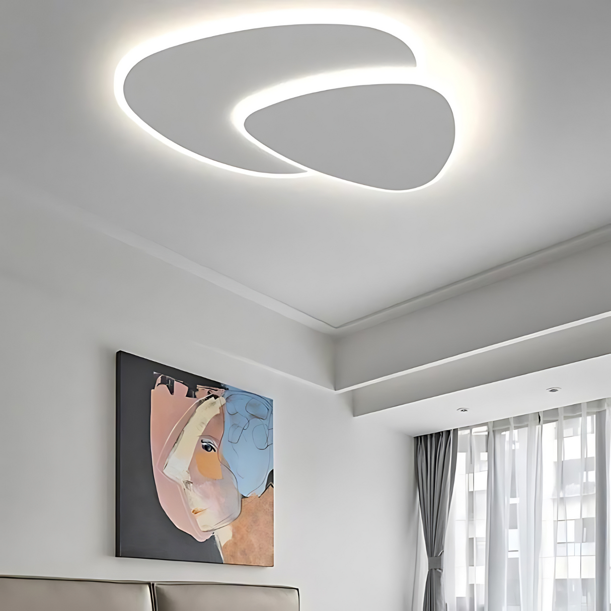 Modern Ceiling Light Dual Pebble LED Design - Product example