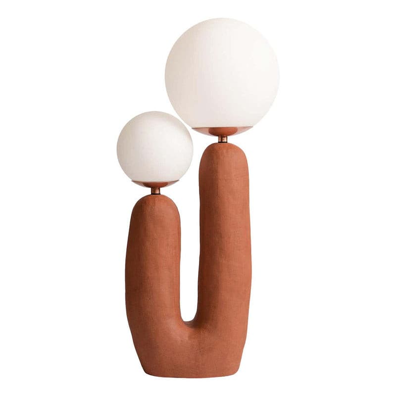 Ceramic Table Lamp Terra Cotta Base with Glass Globe - Product detail 11
