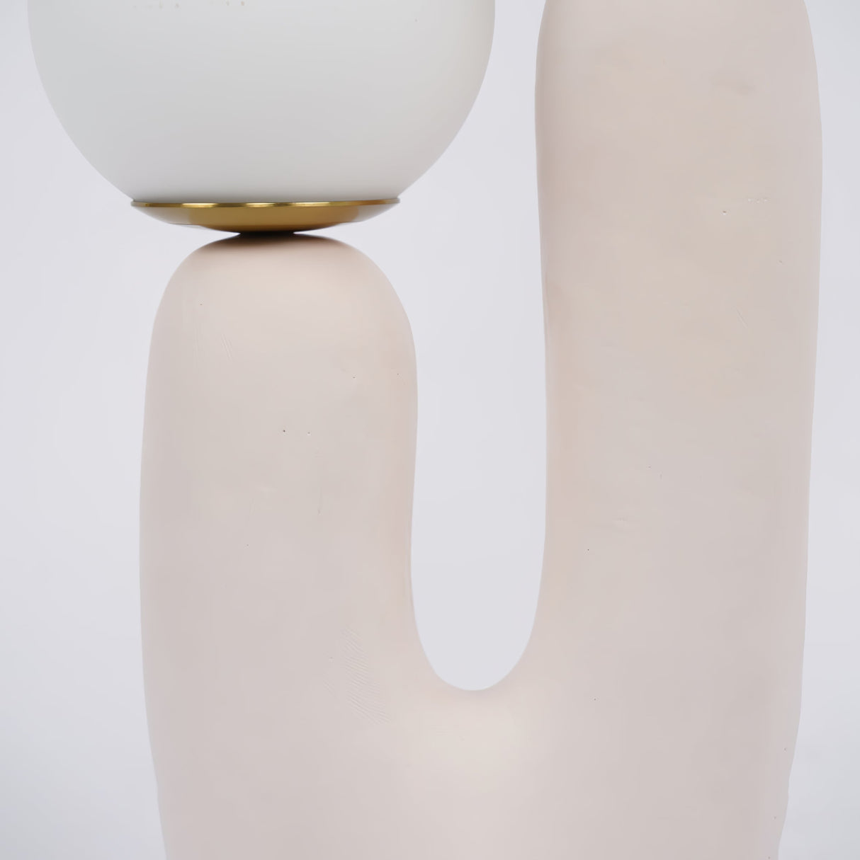 Modern Glass Table Lamp Pink Resin Base With Dual Globes - Product detail 45