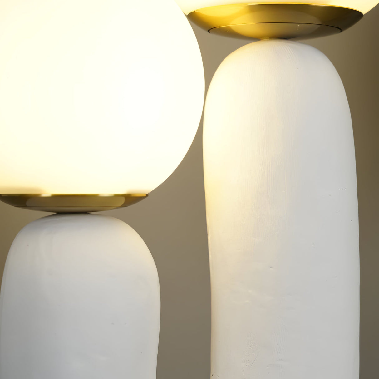 Modern Glass Table Lamp Pink Resin Base With Dual Globes - Product detail 47