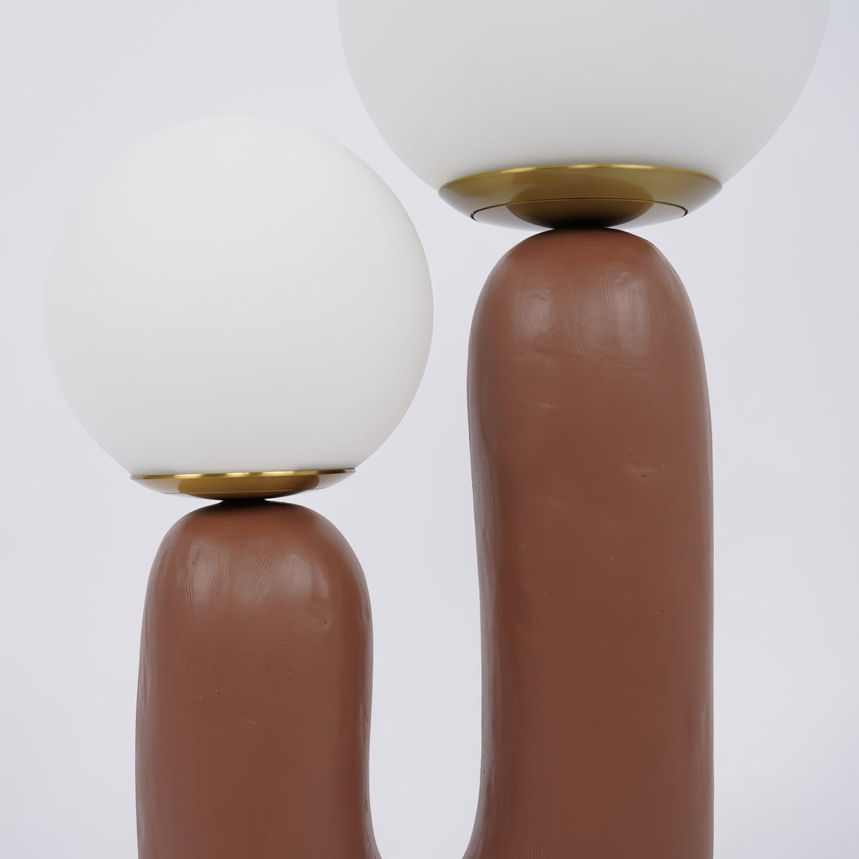 Modern Glass Table Lamp Pink Resin Base With Dual Globes - Product detail 46