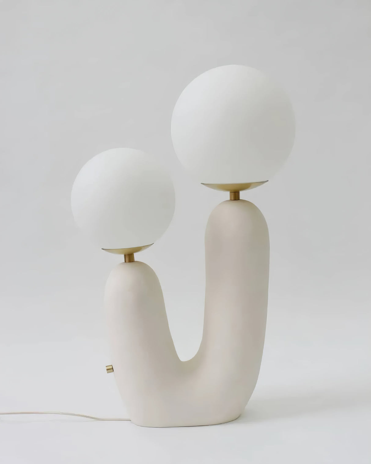 Modern Glass Table Lamp Pink Resin Base With Dual Globes - Product detail 22