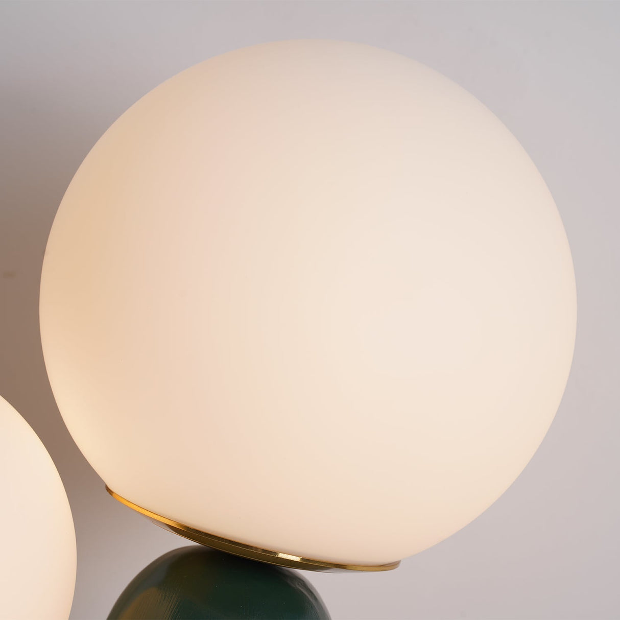 Modern Glass Table Lamp Pink Resin Base With Dual Globes - Product detail 63
