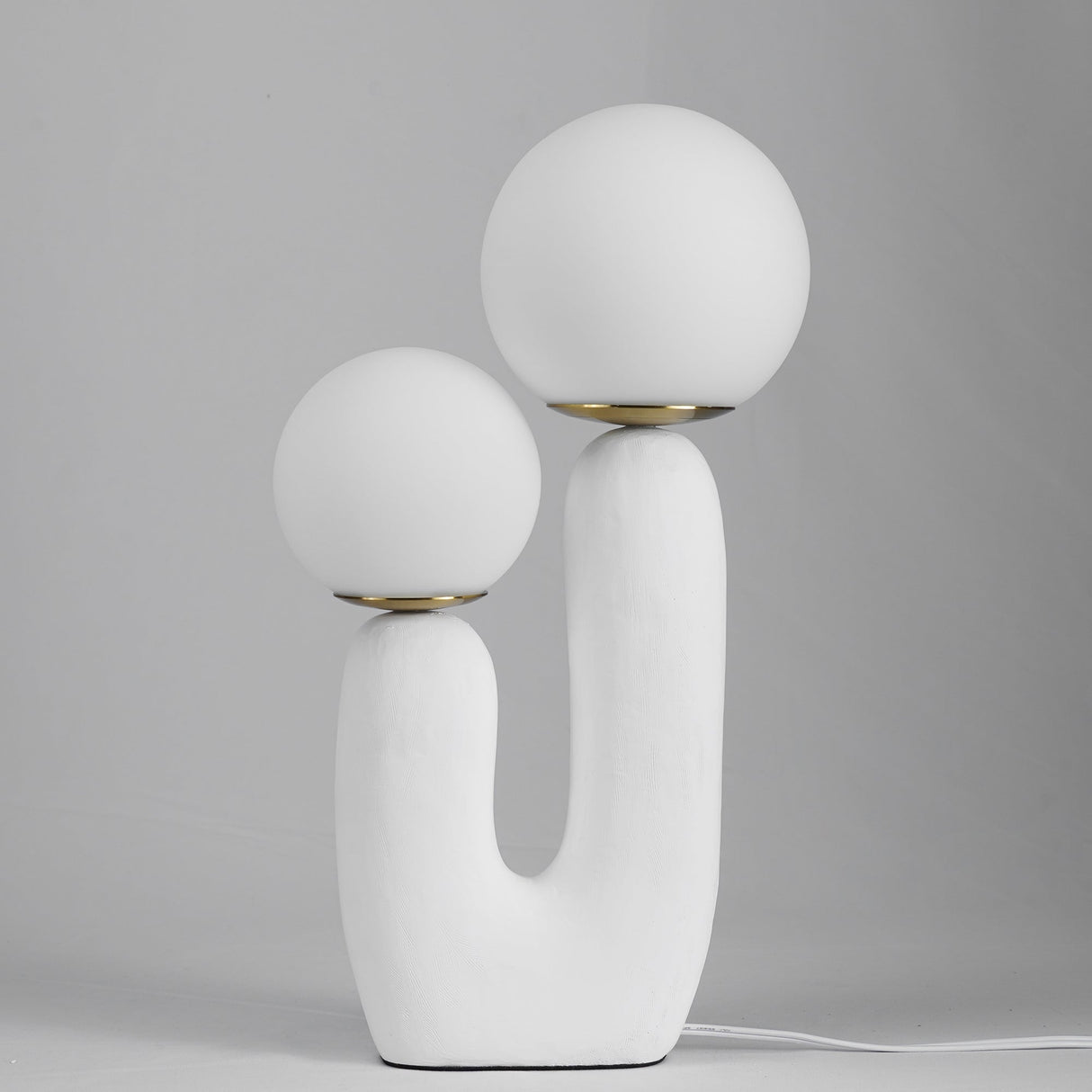 Modern Glass Table Lamp Pink Resin Base With Dual Globes - Product detail 29