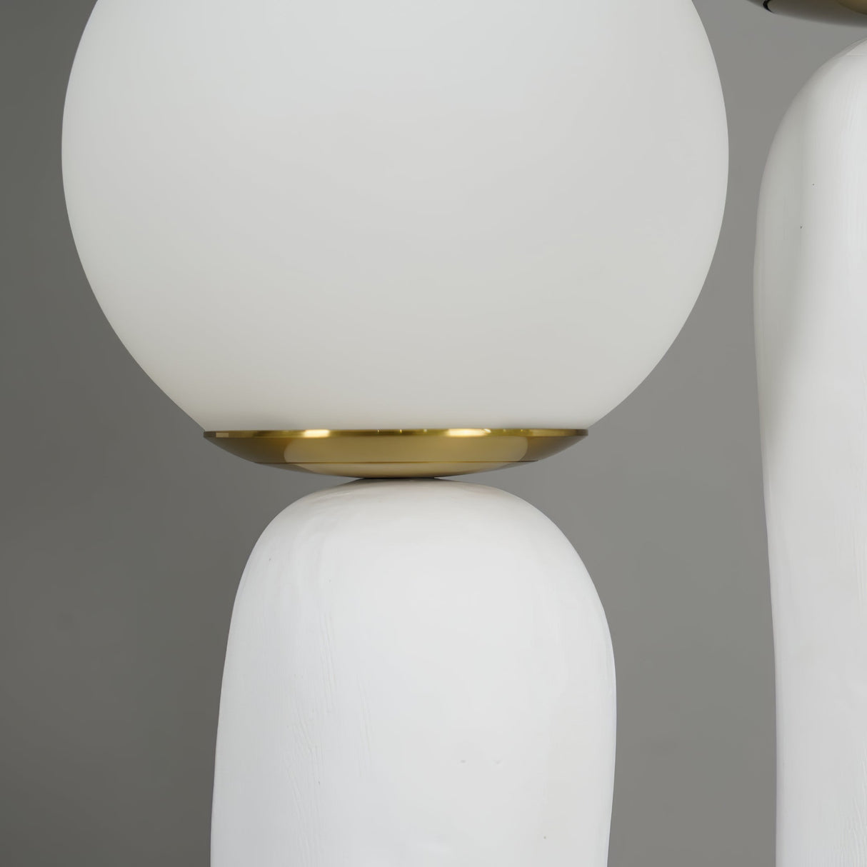 Modern Glass Table Lamp Pink Resin Base With Dual Globes - Product detail 59