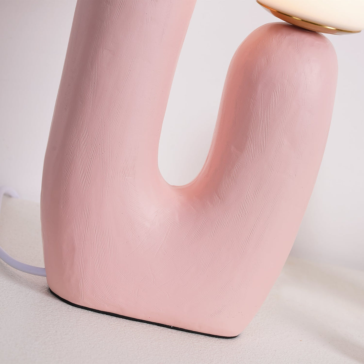 Modern Glass Table Lamp Pink Resin Base With Dual Globes - Product detail 62