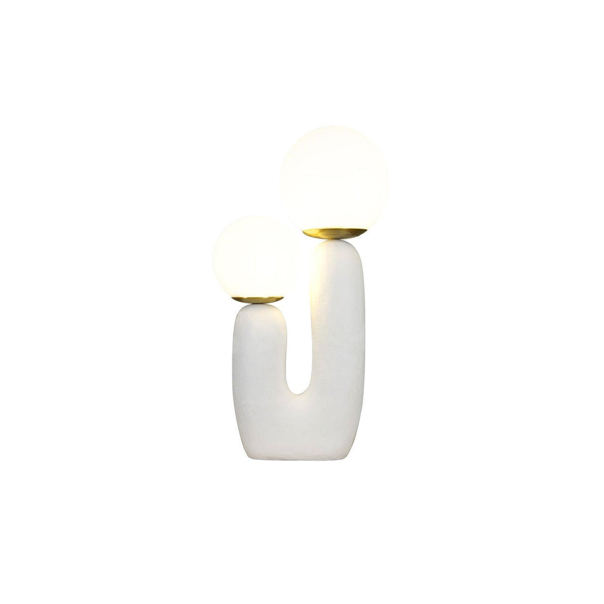 Modern Glass Table Lamp Pink Resin Base With Dual Globes - Product detail 71