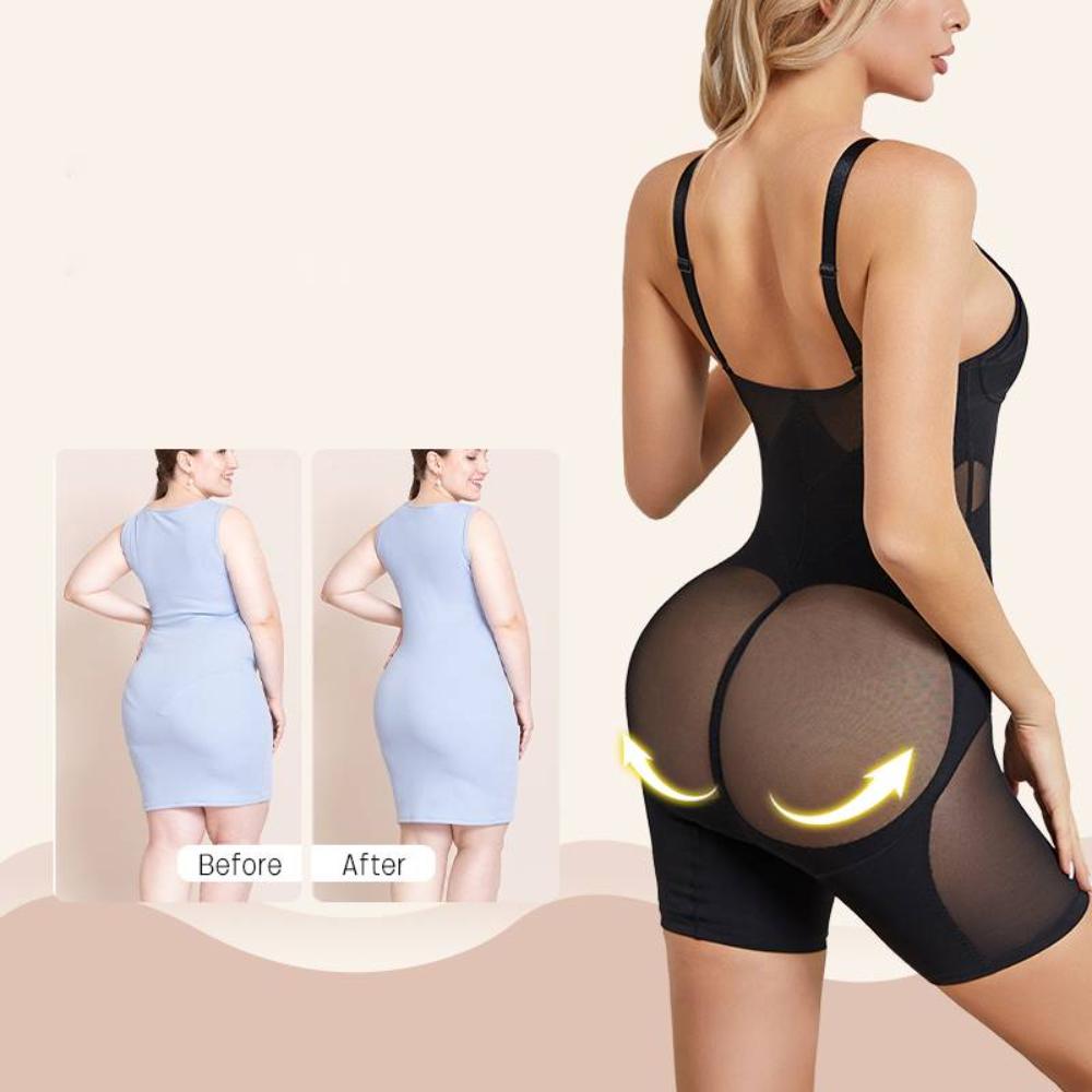 Sculpting Body Shaper Mesh Panel Compression Bodysuit - Product example